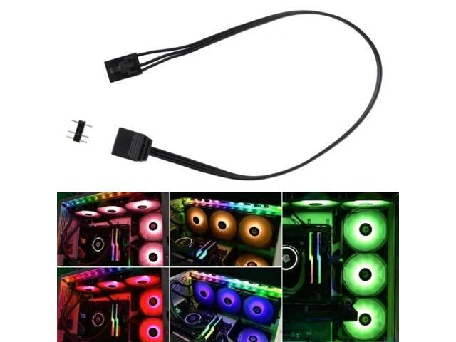 for RGB To Standard ARGB 4-Pin 5V Adapter Connector RGB Cable 25cm