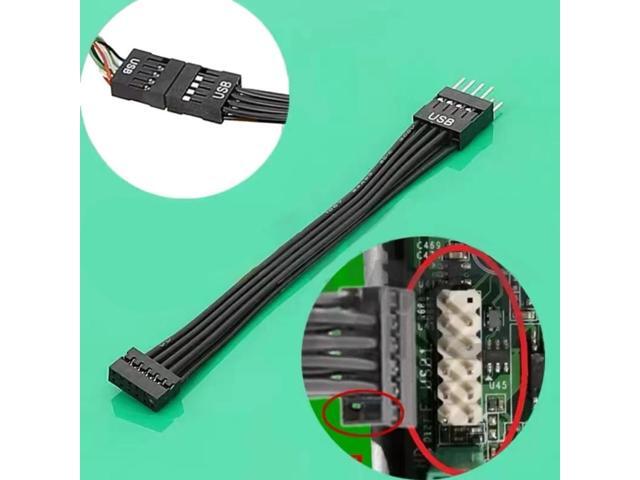 Mini USB Switchig Cable USB 9 Pin to 11 Pin Female Mainboard to Chassis Line