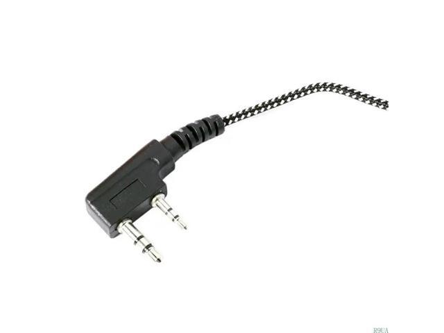Portable 2-pin UV5R Flower Wire Headset Microphone for Security Walkie-talkies