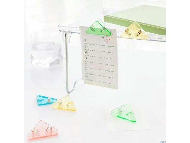 Multifunctional Triangular Clip Colorful Triangular Paper Clip Bookmarks Clip