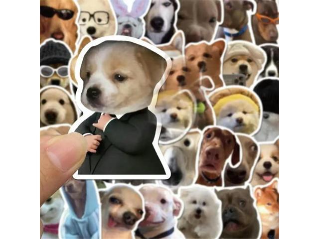 50Pcs Cartoon Dog Sticker Water Resistant Aesthetic Sticker for Water Bottle Scrapbook Journal Laptop Guitar Luggage