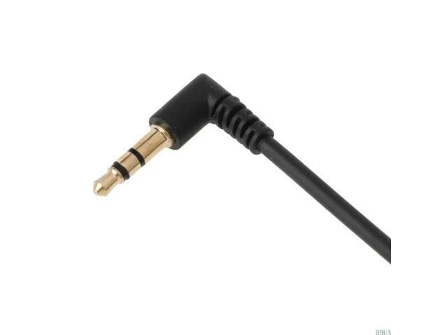 90 Degree Right Angled 3.5mm Male To Male Spring Stereo Car AUX Cable