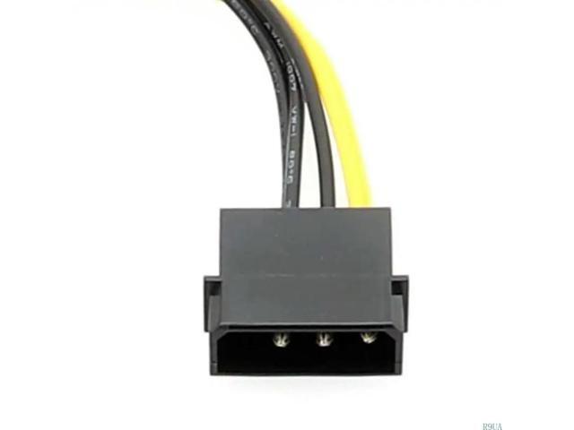 6Pin to 4Pin Cord PCIExpress Power Connector Converter Cable for Video Cards