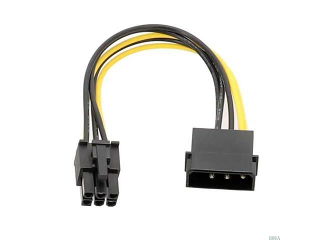 6Pin to 4Pin Cord PCIExpress Power Connector Converter Cable for Video Cards