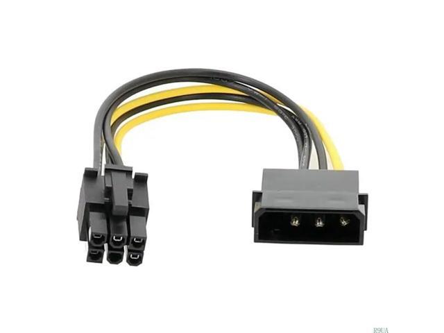 6Pin to 4Pin Cord PCIExpress Power Connector Converter Cable for Video Cards