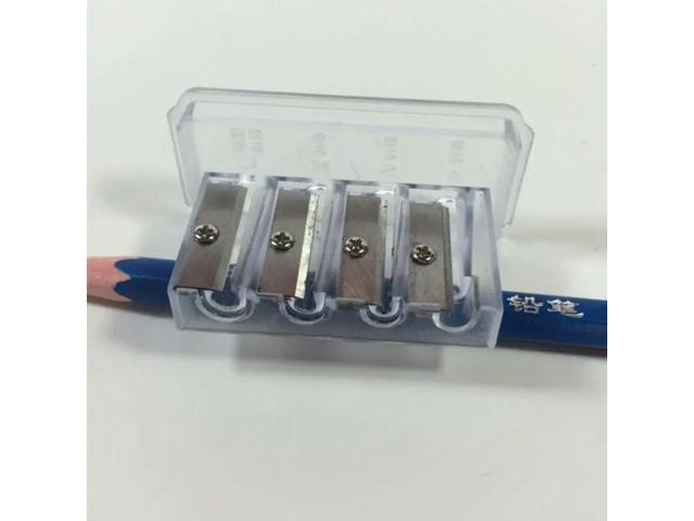 Multifunctional 4 Holes Pencil Sharpener Long Drawing Art Man