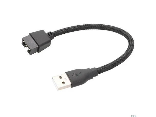 20cm PC Mainboard Internal Data Extension Cable 9Pin Male to External USB A Male