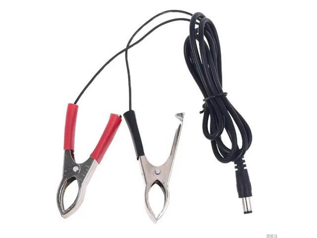 5.5x2.1mm for DC Barrel Male Plug to Dual Clips Connector Cable Adapte