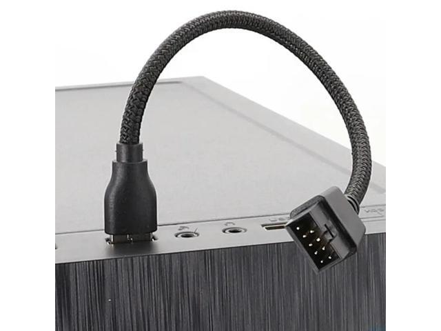 20cm PC Mainboard Internal Data Extension Cable 9Pin Male to External USB A Male
