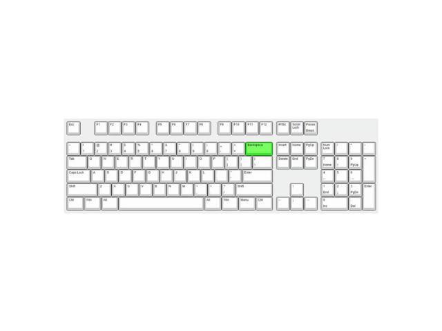 Through Backspace Keycap Safe 2U Keycaps ABS Etched Backlit Keycap