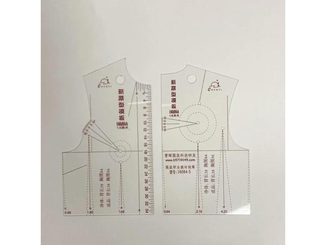 3-Piece Set Doll Clothes Ruler Tailor Garment Cloth Sewing Tool Design Ruler French Curve Ruler Drafting Template 1:5