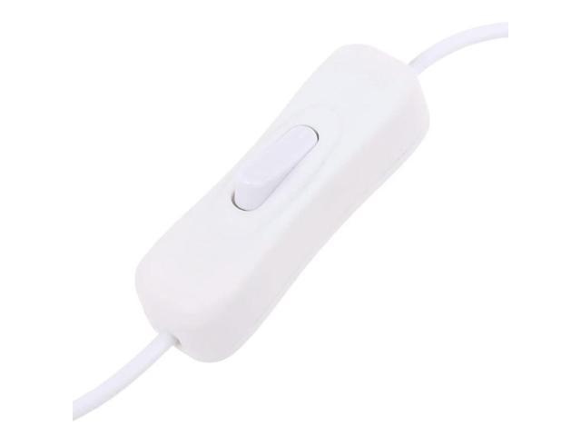 White Easy to Operate Extension Cable USB 2.0 with Switch for Table Lamps/ Fans / Led Lights