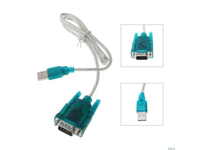 Black USB To RS232 RS-232(DB9) Serial Cable Standard Adapter Converter For PC