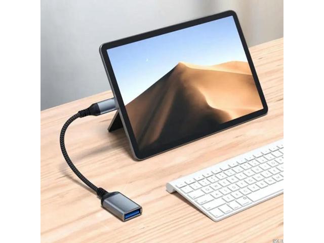 Nylon Weaving USB C Male to USB Female Converter Fast Charging OTG Extension Cable Wire for Keyboards Flash Drive