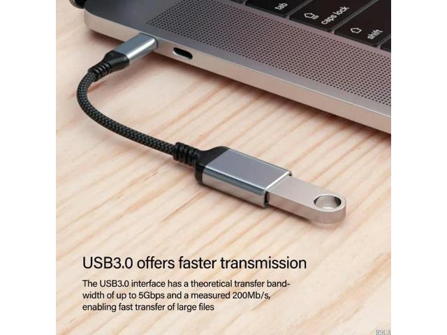 Nylon Weaving USB C Male to USB Female Converter Fast Charging OTG Extension Cable Wire for Keyboards Flash Drive