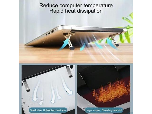 Aluminum Portable Foldable Laptop Support Stand Invisible Cooling Risers