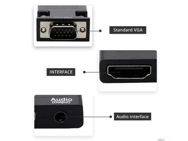 HDTV To VGA Adapter Converters Sound Output For Laptop PC Monitors Projectors