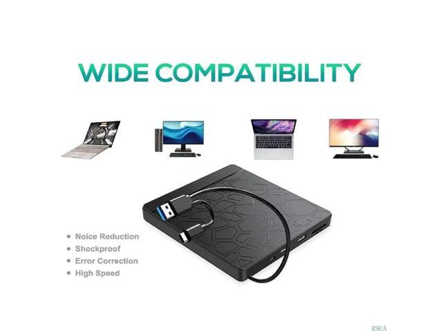 Portable Writer Disc Drive With USB3.0 Type C Connection And Quiet Operation