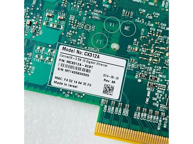 MCX312A-XCBT ConnectX-3 CX312A Dual Port 10 Gigabit Fiber Optic Card