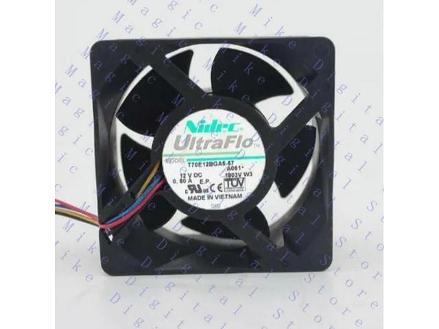 FOR Nidec 7CM 7038 T70E12BGA5-57 DC 12V 0.80A 4 Lines PWM Violent Cooling Fan
