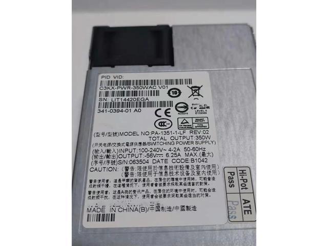 341-0394-01 For 3560X 3750X PA-1351-1-LF C3KX-PWR-350WAC