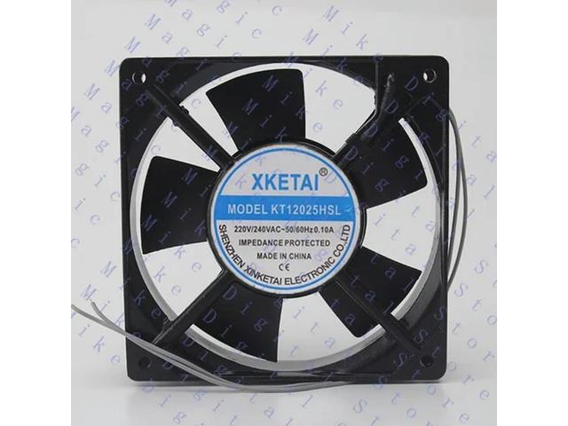FOR XKETAI KT12025HSL 220/240V 0.10A 12025 Double Ball Cabinet Cooling Wind 2-wire