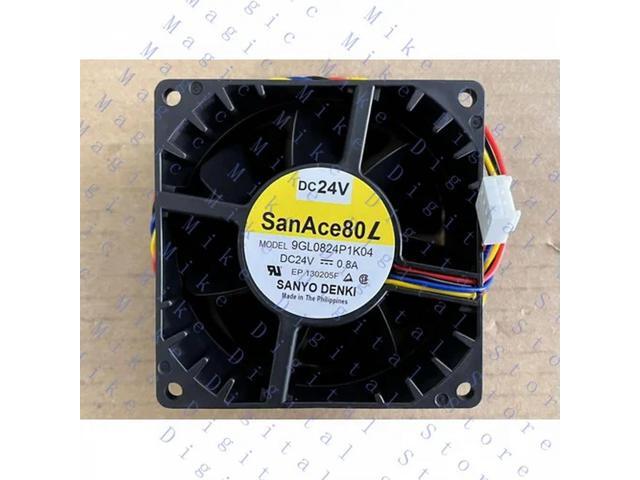 1PC inverter industrial aluminum frame fan 9GL0824P1K04 24V 0.8A 8CM 8038