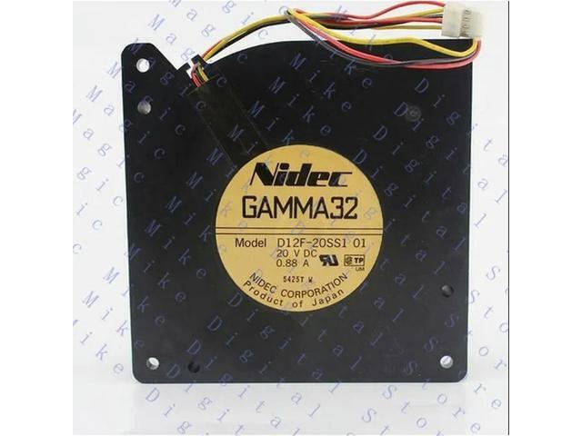 for Nidec 12032 12cm D12F-20SS1 01 DC 20V 0.88A 3 Wire Turbine Blower Cooling Fan