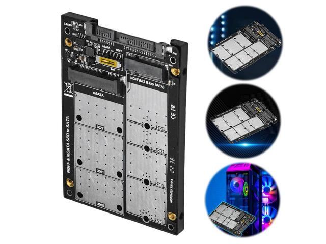 2 in 1 M.2 NGFF MSATA SSD to SATA 3.0 Adapter Converter Card M.2 NGFF B-key & MSATA SSD To SATA 3.0 Adapter Converter Board