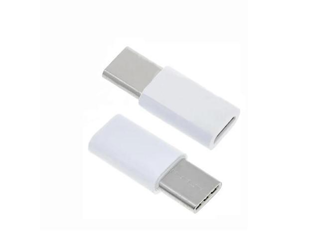 5PCS MICRO Female to TYPE-C 3.1 Adaptor Plastic Case Black and White Android Female to Android TYPE-C Male
