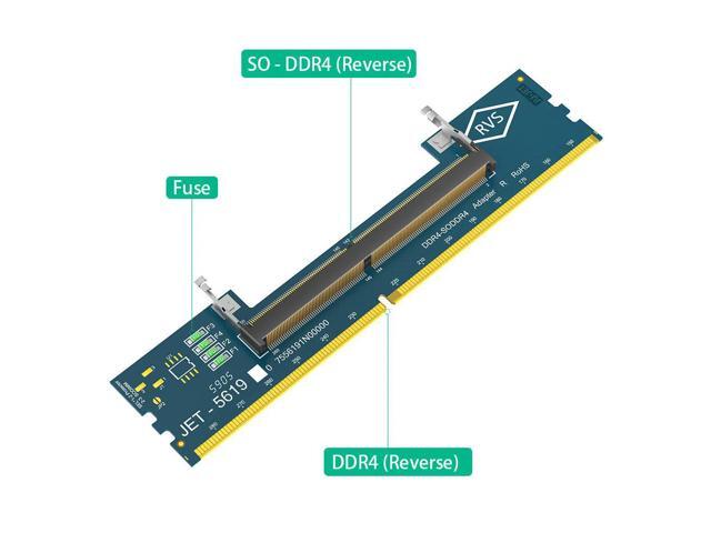 Laptop SO DDR4 RAM to Desktop DDR4 Adapter Card Memory Tester SO DIMM 4 to DDR4 Converter Supports 5600 Mhz Frequency SO DDR4