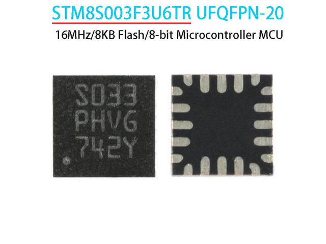 10PCS STM8S003F3U6TR UFQFPN20