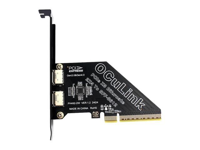 PCIeX8 4.0 Oculink PCIe To SFF 8611 & 8612 Adapter Card PCI Express To SFF-8612 Expansion Card Adapter Convert Card for