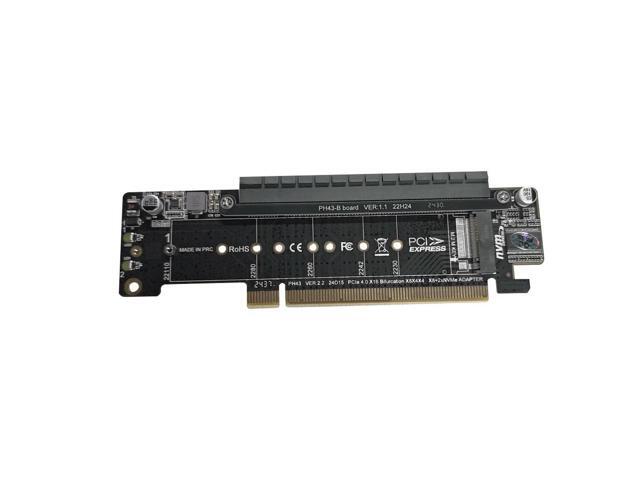 PCIe X16 To X8+X4+X4 Split Expansion Adapter Card PCIE4.0 Expansion Riser Card Extended Card Support 2280/2260/2242/2230 SSD