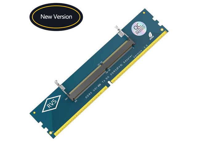 Laptop DDR5 RAM to SO DDR5 U-DIMM Desktop Adapter Card Memory Tester SO DDR5 to DDR5 U-DIMM Converter Over-Current Protection