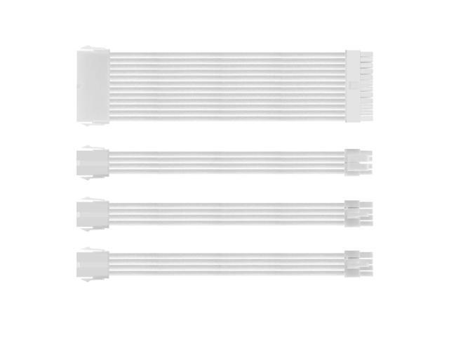 24Pin ATX PSU 18AWG Sleeved Cable Extension Kit Power Supply Cable Kit for ATX CPU GPU Modular Power Supply Unit Connectors 30cm