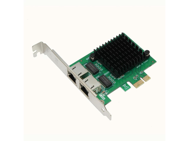 Dual-Port PCI-E Ethernet Card High-Speed Network Adapter Fit ATX/ITX Cases Supports PCI-E X1 Slot For PCs Servers Soft Routers