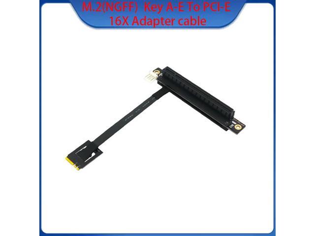 25cm M.2 NGFF Key A-E To PCI-E 16X 270 Degrees Adapter Cable Support M.2 Socket With Type 2230 No Drivers Needed Adapter Cable
