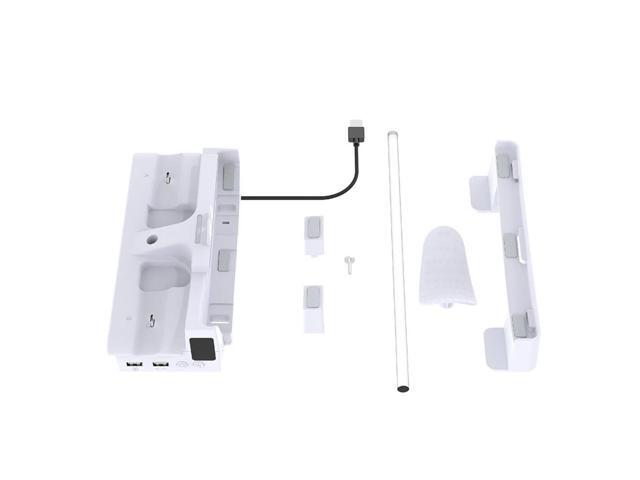 Horizontal Cooling Stand for 5 Slim Console Holder with Dual Controller Charger Stand Headphone Hanger for PS5 Slim