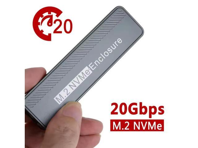 USB3.2 M.2 NVMe SSD Enclosure 20Gbps M.2 NVME SSD Case Type-C M2 PCIE SSD Enclosure adapter For M.2 NVME 2230 2242 2260 2280 SSD