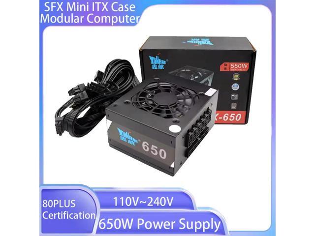 650W Fully Modular Power Supply 110V~240V 80PLUS Certification SFX Mini ITX Case Modular Computer Active PFC Power Supply