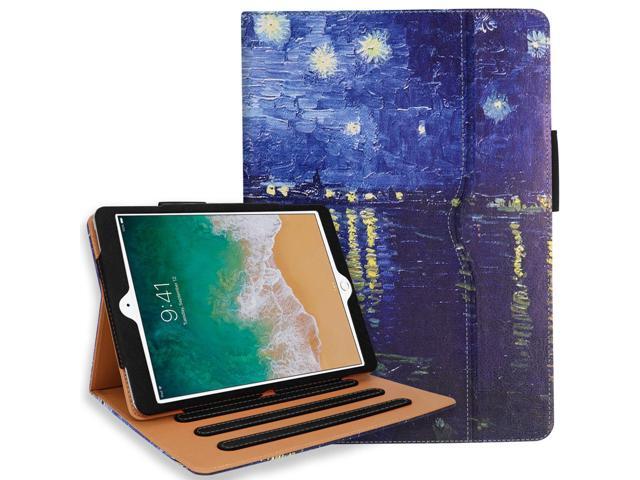 for iPad 6th Generation Cases, iPad Air 2 Case, Air Case with Pencil Holder - 9.7 inch 2018 2017 Case - Hand Strap, Auto Sleep Wake, Multi-Angle...