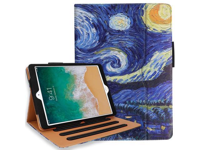 for iPad 9.7 inch 2018 2017 Air2 Air1 Case with Hand Strap - for iPad 5th 6th Generation Case Cover- Multi-Angle Stand, Auto Sleep Wake - A1822...