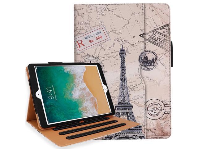 for iPad 6th Generation Cases, iPad Air 2 Case, Air Case with Pencil Holder - 9.7 inch 2018 2017 Case - Hand Strap, Auto Sleep Wake, Multi-Angle...