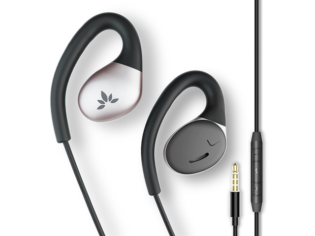 Resolve 3.5mm AUX Wired Open-Ear Earbuds w/Mic & Over-Ear Hook Small-Medium Size, Compatible with Android Smartphones & Laptops & PC with AUX...