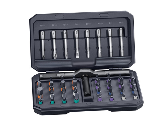 42 in 1 Magnetic Screwdriver Set, Multi Bit Ratcheting Screwdriver Set with T Handle, Storage Case Repair Tool Kit for Computer, Eyeglass,...