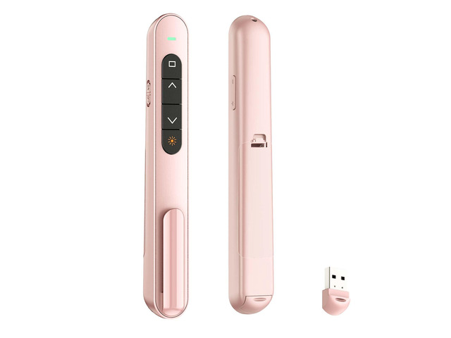 Presentation Clicker with Volume Control, Wireless Presenter Remote Plug & Play 2.4GHz USB Slide Advancer Compatible with Mac/Windows, Works with...
