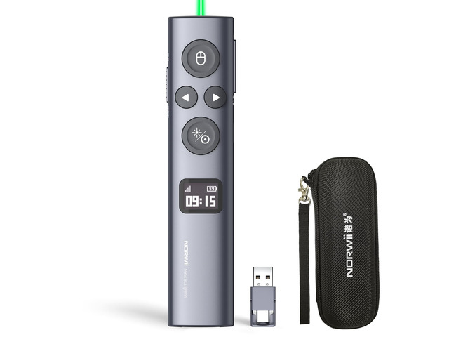 N95s Presentation Remote, Slide Clicker for PowerPoint Presentations Digital pointer, spotlight, magnifier works on any screen. Tripleconnect via...