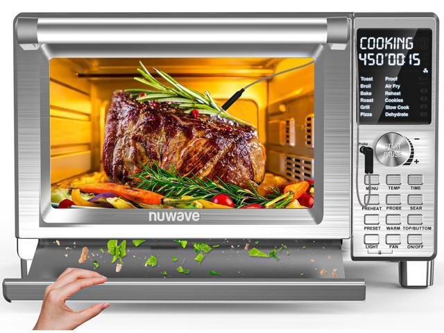 Nuwave Bravo XL Pro Air Fryer Toaster Oven, Improved 100% Super Convection, Quicker & Crispier Results, 100 Presets, Multi-Layer Even Cooking,...