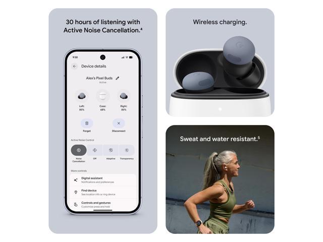 Google - Pixel Buds Pro 2 - Wireless Earbuds with Active Noise Cancellation – Bluetooth Headphones - Moonstone - image 7